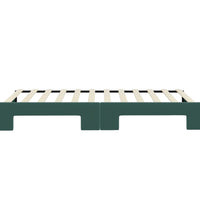 Tagesbett Ausziehbar Dunkelgrün 100x200 cm Samt