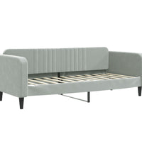 Tagesbett Ausziehbar mit Matratzen Hellgrau 80x200 cm Samt