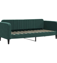 Tagesbett Ausziehbar mit Matratzen Dunkelgrün 80x200 cm Samt