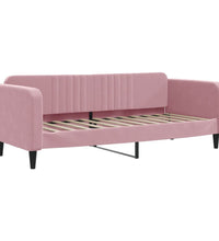 Tagesbett Ausziehbar mit Matratzen Rosa 80x200 cm Samt