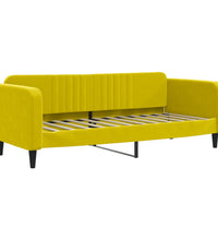 Tagesbett Ausziehbar mit Matratzen Gelb 80x200 cm Samt