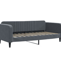 Tagesbett Ausziehbar mit Matratzen Dunkelgrau 100x200 cm Samt