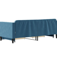 Tagesbett Ausziehbar mit Schubladen Blau 80x200 cm Samt