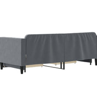 Tagesbett Ausziehbar mit Schubladen Dunkelgrau 80x200 cm Samt