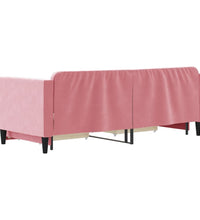 Tagesbett Ausziehbar mit Schubladen Rosa 80x200 cm Samt