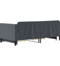 Tagesbett Ausziehbar mit Schubladen Dunkelgrau 100x200 cm Samt