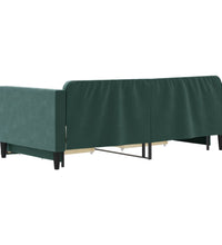 Tagesbett Ausziehbar mit Schubladen Dunkelgrün 100x200 cm Samt