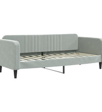 Tagesbett Ausziehbar mit Schubladen Hellgrau 80x200 cm Samt