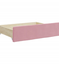 Tagesbett Ausziehbar mit Schubladen Rosa 80x200 cm Samt