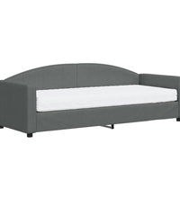 Tagesbett mit Matratze Dunkelgrau 80x200 cm Stoff