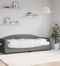 Tagesbett mit Matratze Dunkelgrau 80x200 cm Stoff