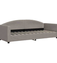 Tagesbett mit Matratze Taupe 80x200 cm Stoff