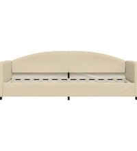 Tagesbett mit Matratze Creme 80x200 cm Stoff