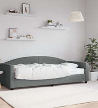 Tagesbett mit Matratze Dunkelgrau 90x200 cm Stoff