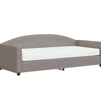 Tagesbett mit Matratze Taupe 90x200 cm Stoff