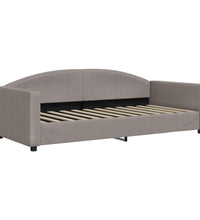 Tagesbett mit Matratze Taupe 90x200 cm Stoff