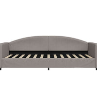 Tagesbett mit Matratze Taupe 90x200 cm Stoff