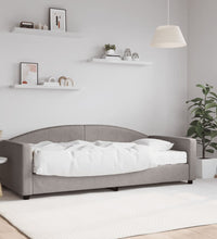 Tagesbett mit Matratze Taupe 90x200 cm Stoff