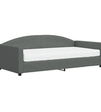 Tagesbett mit Matratze Dunkelgrau 100x200 cm Stoff