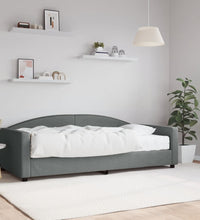 Tagesbett mit Matratze Dunkelgrau 100x200 cm Stoff