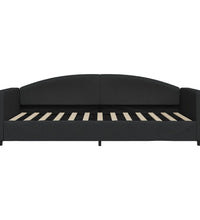 Tagesbett mit Matratze Schwarz 100x200 cm Stoff