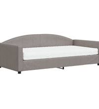 Tagesbett mit Matratze Taupe 100x200 cm Stoff