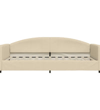 Tagesbett mit Matratze Creme 100x200 cm Stoff