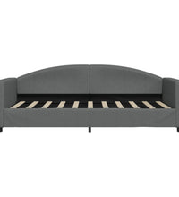 Tagesbett mit Matratze Dunkelgrau 90x190 cm Stoff