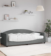 Tagesbett mit Matratze Dunkelgrau 90x190 cm Stoff