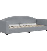 Tagesbett Ausziehbar Hellgrau 80x200 cm Stoff