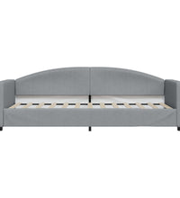Tagesbett Ausziehbar Hellgrau 80x200 cm Stoff