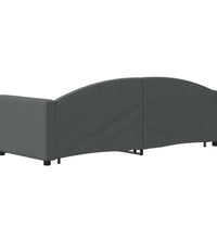 Tagesbett Ausziehbar Dunkelgrau 80x200 cm Stoff