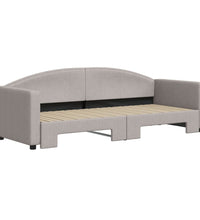 Tagesbett Ausziehbar Taupe 80x200 cm Stoff