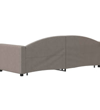 Tagesbett Ausziehbar Taupe 80x200 cm Stoff