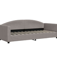 Tagesbett Ausziehbar Taupe 80x200 cm Stoff