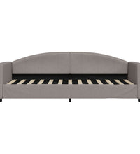 Tagesbett Ausziehbar Taupe 80x200 cm Stoff