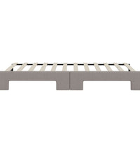 Tagesbett Ausziehbar Taupe 80x200 cm Stoff
