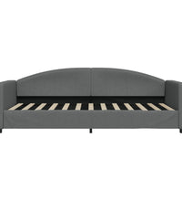 Tagesbett Ausziehbar Dunkelgrau 90x200 cm Stoff