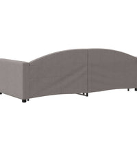 Tagesbett Ausziehbar Taupe 90x200 cm Stoff