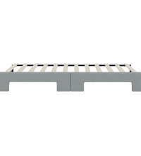 Tagesbett Ausziehbar Hellgrau 100x200 cm Stoff