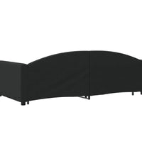 Tagesbett Ausziehbar Schwarz 100x200 cm Stoff