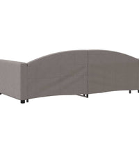 Tagesbett Ausziehbar Taupe 100x200 cm Stoff