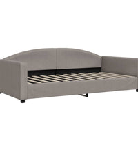 Tagesbett Ausziehbar Taupe 100x200 cm Stoff