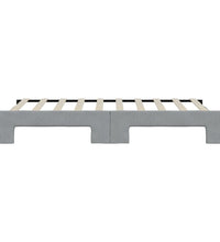 Tagesbett Ausziehbar Hellgrau 90x190 cm Stoff