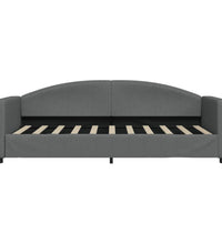 Tagesbett Ausziehbar Dunkelgrau 90x190 cm Stoff