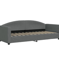 Tagesbett Ausziehbar mit Matratzen Dunkelgrau 80x200 cm Stoff