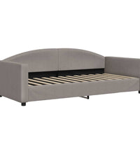 Tagesbett Ausziehbar mit Matratzen Taupe 90x200 cm Stoff