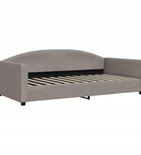 Tagesbett Ausziehbar mit Matratzen Taupe 100x200 cm Stoff