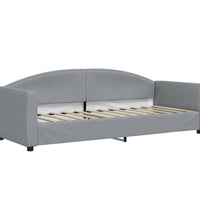 Tagesbett Ausziehbar mit Schubladen Hellgrau 80x200 cm Stoff