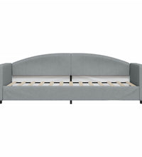 Tagesbett Ausziehbar mit Schubladen Hellgrau 80x200 cm Stoff